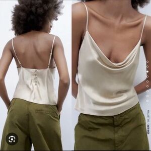 NWT Zara Womens Satin Effect Camisole Size XS 3067/465
